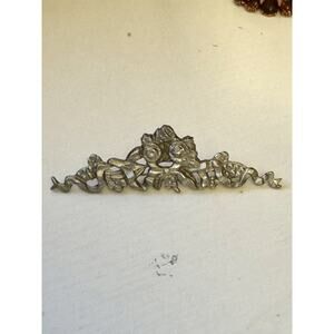 Vintage Robert Hall Original Victorian Style Pewter Brooch